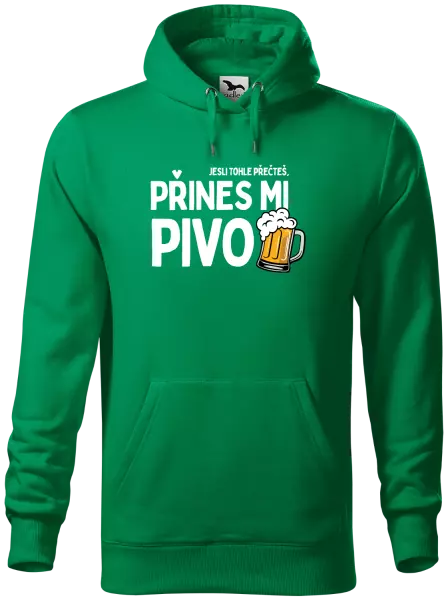 Pánská mikina Jestli tohle přečteš, přines mi pivo