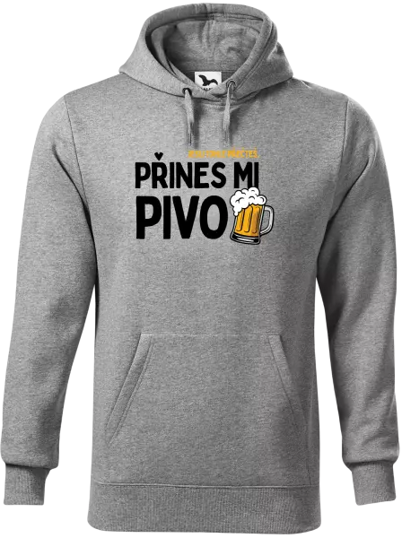 Pánská mikina Jestli tohle přečteš, přines mi pivo