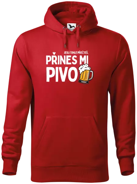 Pánská mikina Jestli tohle přečteš, přines mi pivo