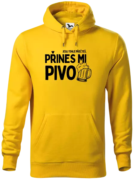 Pánská mikina Jestli tohle přečteš, přines mi pivo