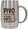 Nerezový chladicí půllitr Pivo piju jen 3x týdně, včera, dnes a zítra
