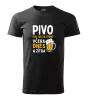 Pánské tričko Pivo piju jen 3x týdně, včera, dnes a zítra