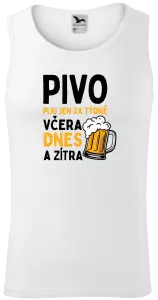 Pánské tílko Pivo piju jen 3x týdně, včera, dnes a zítra