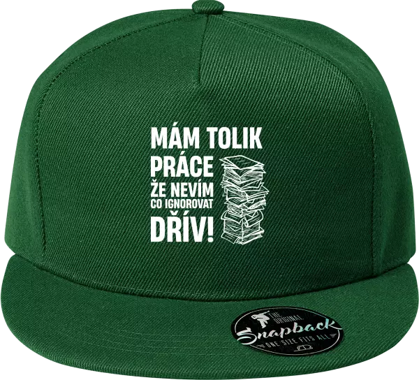Snapback kšiltovka Mám tolik práce, že nevím, co ignorovat dřív