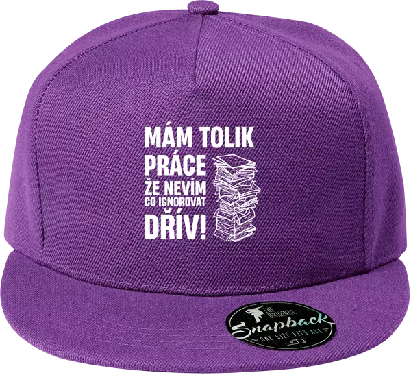 Snapback kšiltovka Mám tolik práce, že nevím, co ignorovat dřív