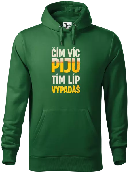 Pánská mikina Čím víc piju, tím líp vypadáš