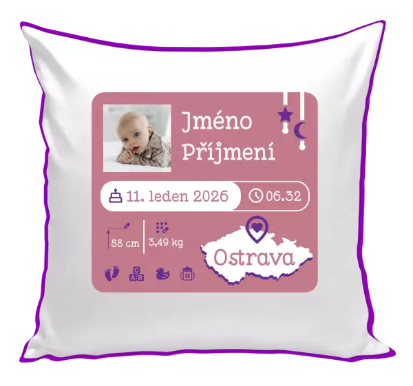 Polštář Narození miminka 02