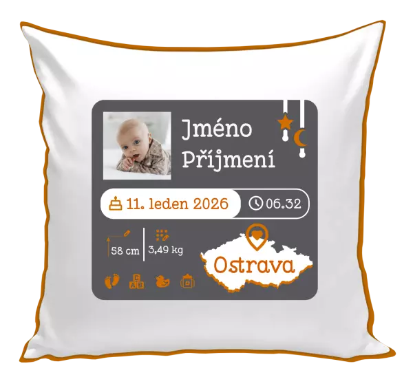 Polštář Narození miminka 02