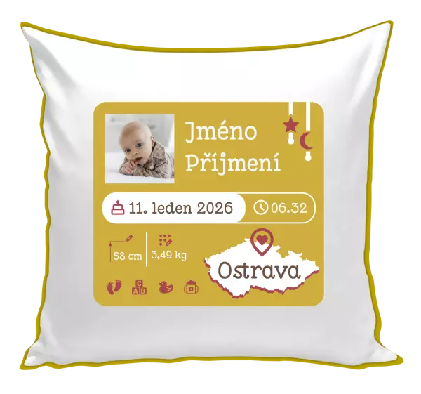 Polštář Narození miminka 02