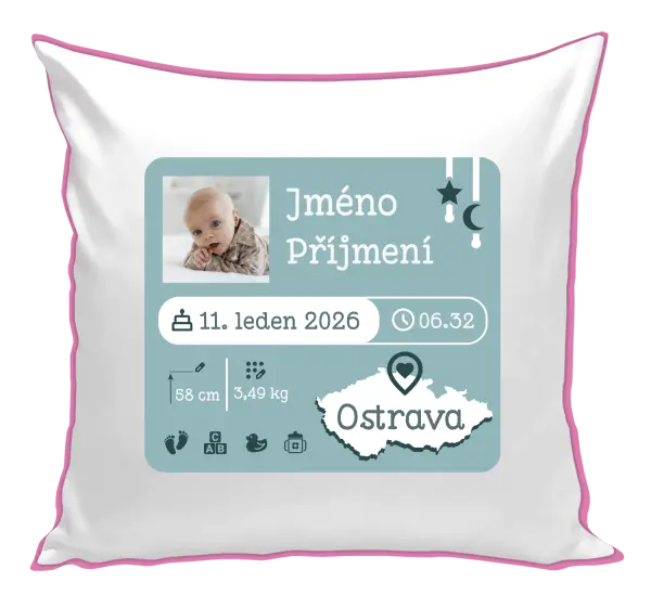 Polštář Narození miminka 02