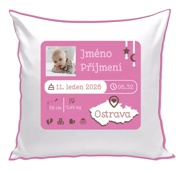 Polštář Narození miminka 02