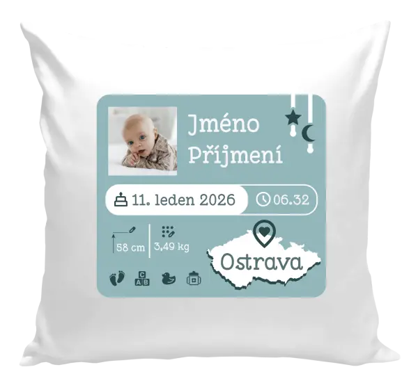 Polštář Narození miminka 02