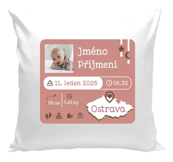 Polštář Narození miminka 02
