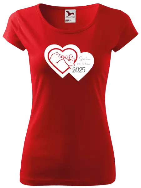 Dámské tričko Přísaháme na malíček - Spolu od roku ...