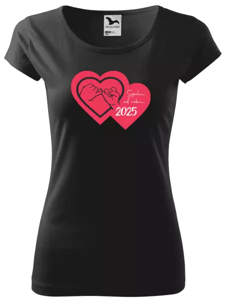 Dámské tričko Přísaháme na malíček - Spolu od roku ...