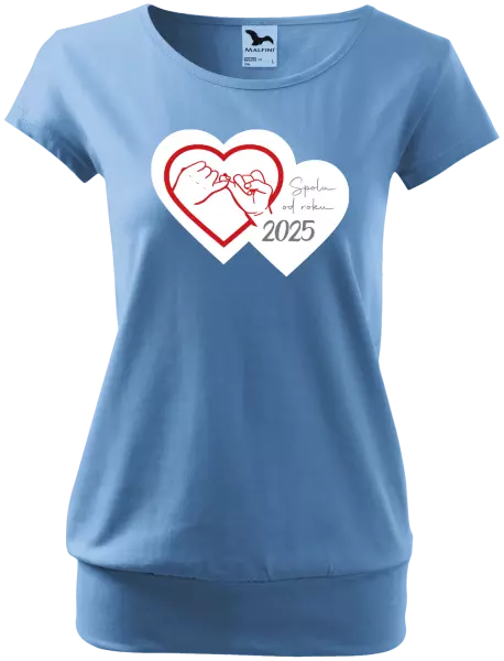 Dámské tričko Přísaháme na malíček - Spolu od roku ...