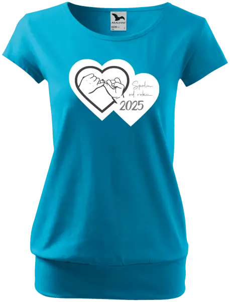 Dámské tričko Přísaháme na malíček - Spolu od roku ...