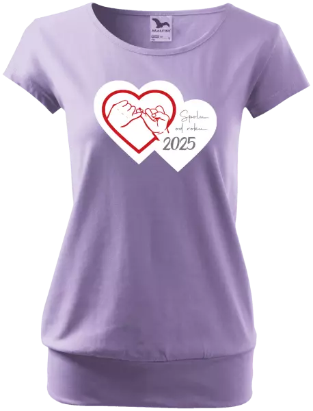 Dámské tričko Přísaháme na malíček - Spolu od roku ...