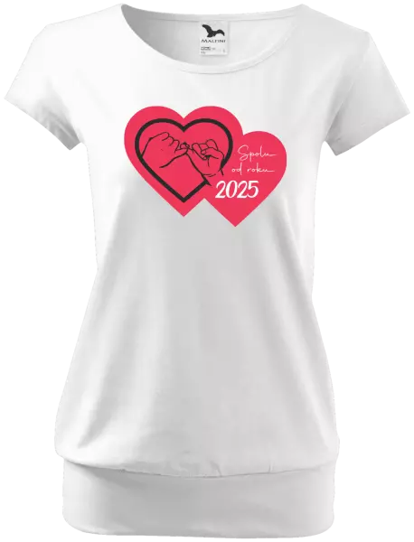 Dámské tričko Přísaháme na malíček - Spolu od roku ...