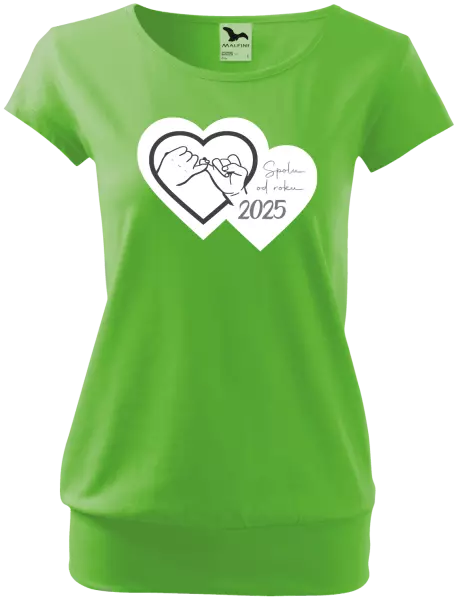 Dámské tričko Přísaháme na malíček - Spolu od roku ...