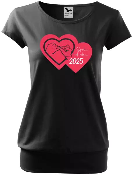 Dámské tričko Přísaháme na malíček - Spolu od roku ...