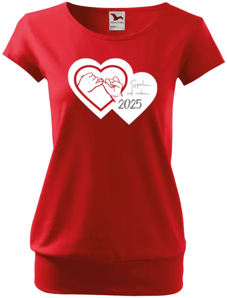 Dámské tričko Přísaháme na malíček - Spolu od roku ...