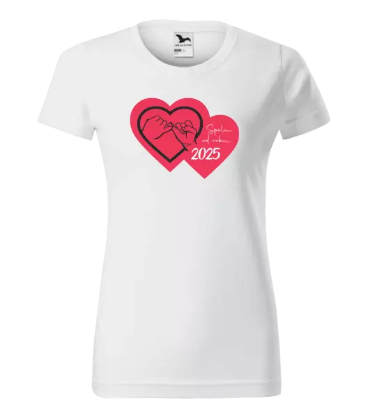 Dámské tričko Přísaháme na malíček - Spolu od roku ...