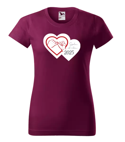 Dámské tričko Přísaháme na malíček - Spolu od roku ...