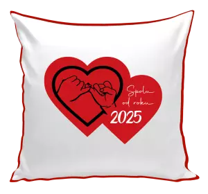 Polštář Přísaháme na malíček - Spolu od roku ...