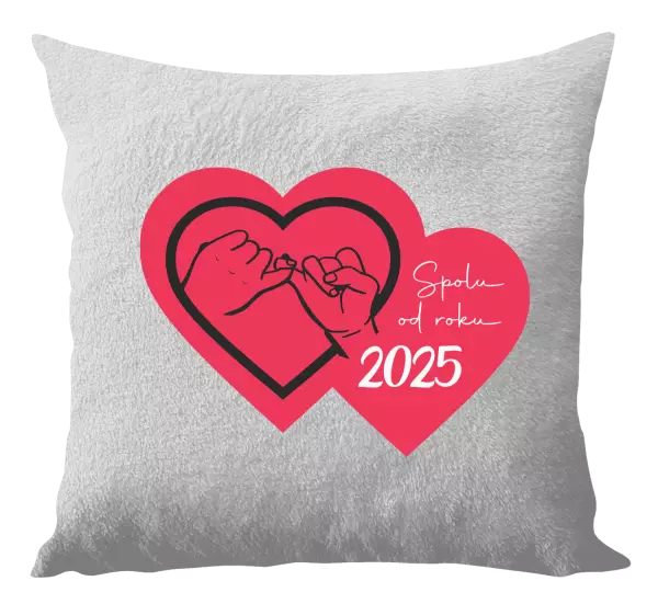 Polštář Přísaháme na malíček - Spolu od roku ...