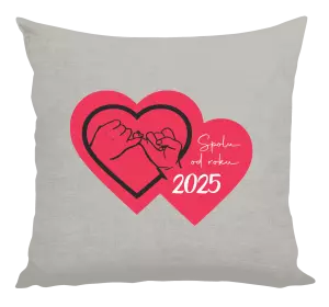 Polštář Přísaháme na malíček - Spolu od roku ...
