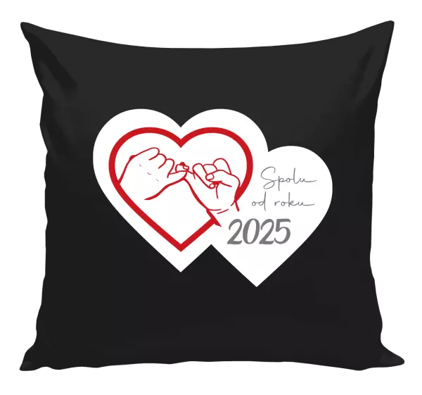 Polštář Přísaháme na malíček - Spolu od roku ...