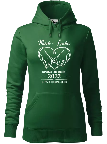 Dámská mikina Spolu od roku a stále pokračujeme