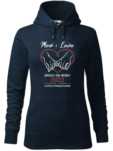 Dámská mikina Spolu od roku a stále pokračujeme