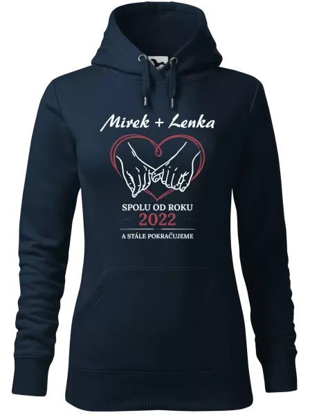 Dámská mikina Spolu od roku a stále pokračujeme