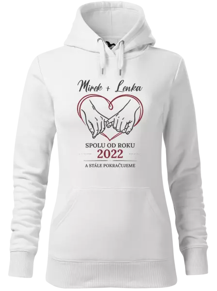 Dámská mikina Spolu od roku a stále pokračujeme