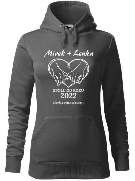 Dámská mikina Spolu od roku a stále pokračujeme