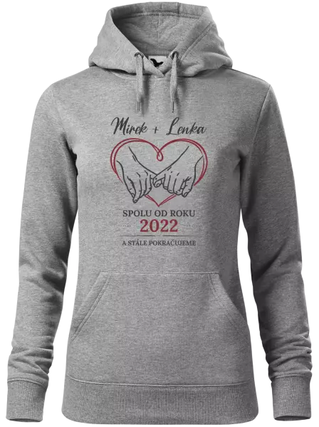 Dámská mikina Spolu od roku a stále pokračujeme