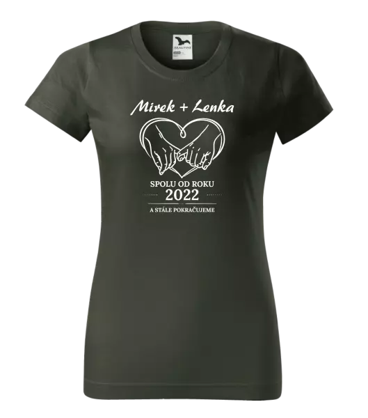 Dámské tričko Spolu od roku a stále pokračujeme