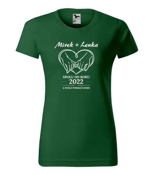 Dámské tričko Spolu od roku a stále pokračujeme