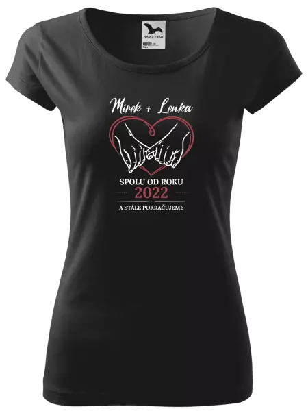 Dámské tričko Spolu od roku a stále pokračujeme