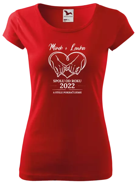 Dámské tričko Spolu od roku a stále pokračujeme