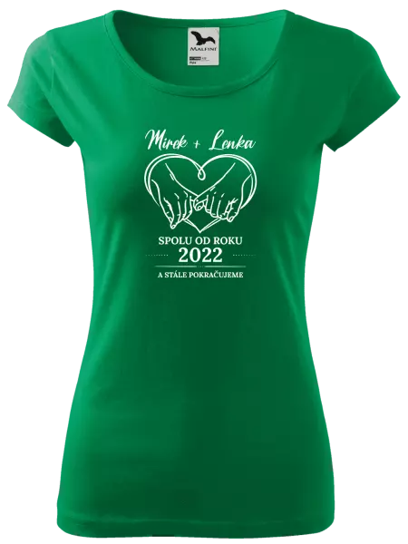 Dámské tričko Spolu od roku a stále pokračujeme