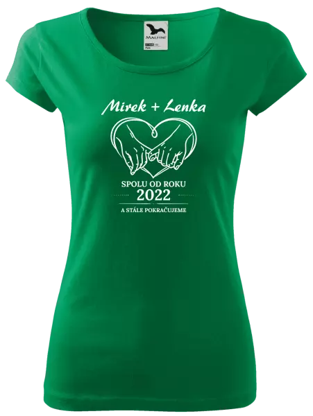 Dámské tričko Spolu od roku a stále pokračujeme