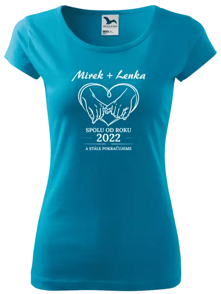Dámské tričko Spolu od roku a stále pokračujeme