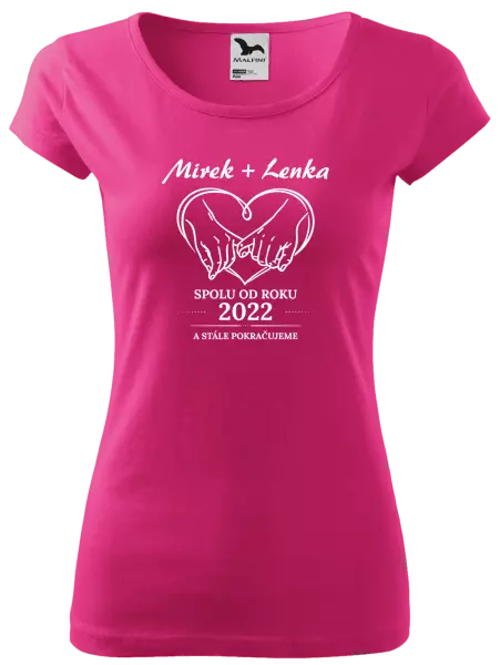 Dámské tričko Spolu od roku a stále pokračujeme