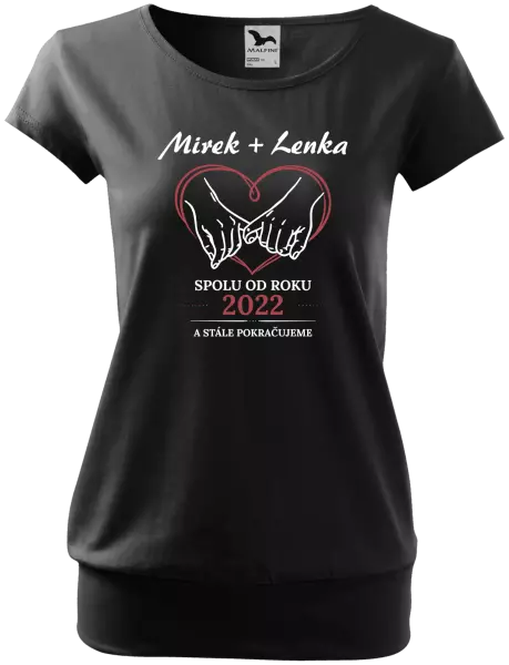 Dámské tričko Spolu od roku a stále pokračujeme