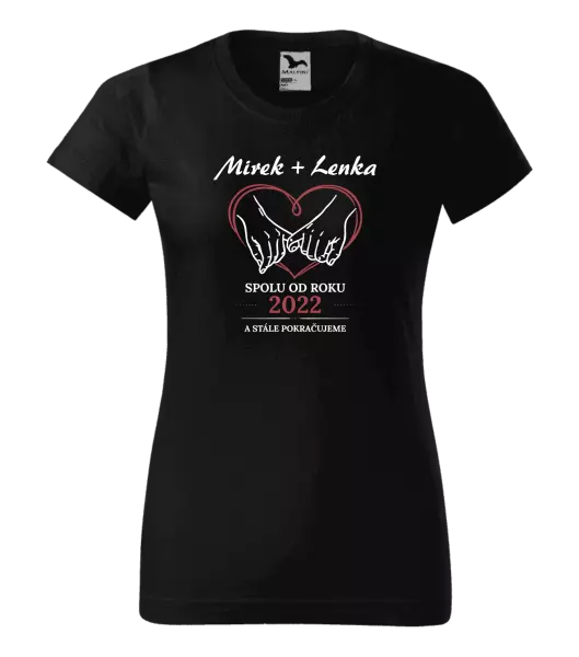 Dámské tričko Spolu od roku a stále pokračujeme