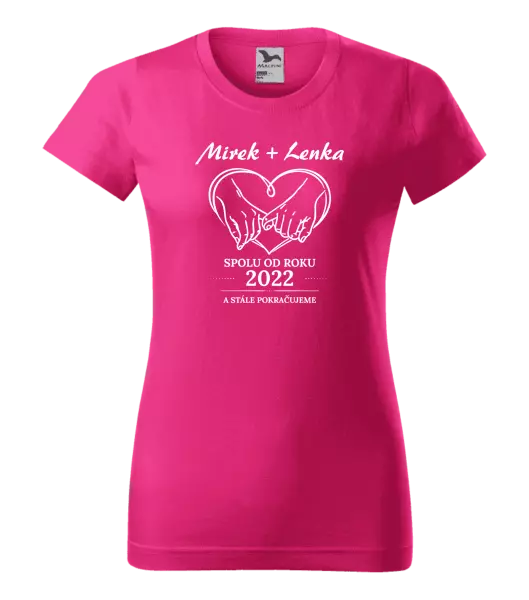 Dámské tričko Spolu od roku a stále pokračujeme