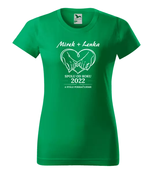Dámské tričko Spolu od roku a stále pokračujeme